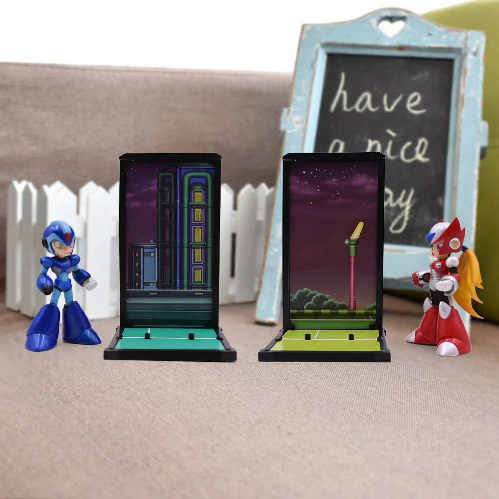 Фигурка мега-мен, 2 компл./лот, 4 дюйма, игрушка, мегаман, Рокман, синий 016, красный 017, модель куклы роккумана, аниме фигурка, экшн-фигурки