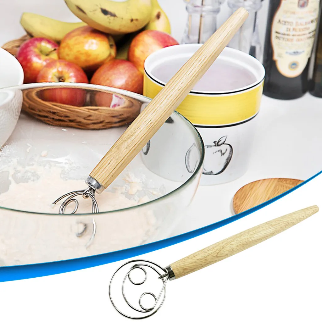 Нержавеющая сталь венчик мука спираль мешалка для яиц инструмент выпечки хлеба