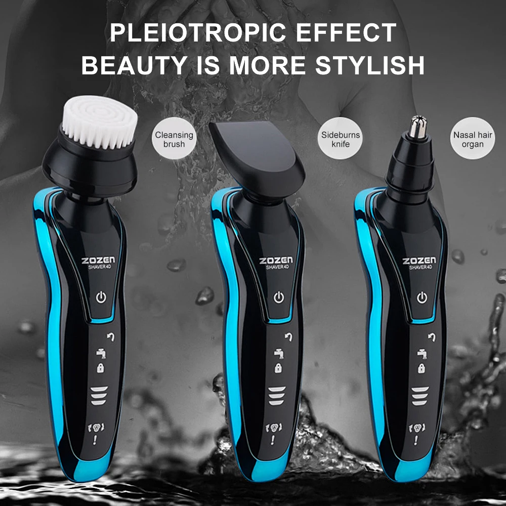 Washable Men Triple Blade Electric Shaver USB Rechargeable Razor Shaving Machine Beard Trimmer Wet-Dry Waterproof Hot | Бытовая техника