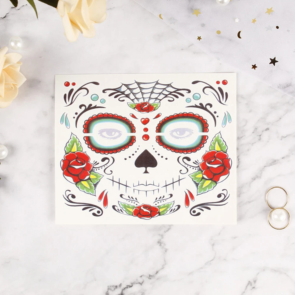 4 шт./компл. День мертвых череп уход за кожей лица Наряжаться временные