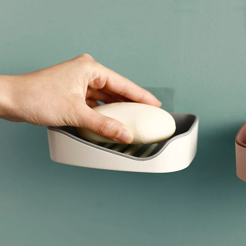 

1pcs Soap Dish Box Case Bath Shower Holder Dish Hiking Container Soap Box Leaf Shape Case Travel Simple Cleaning Home Organizer