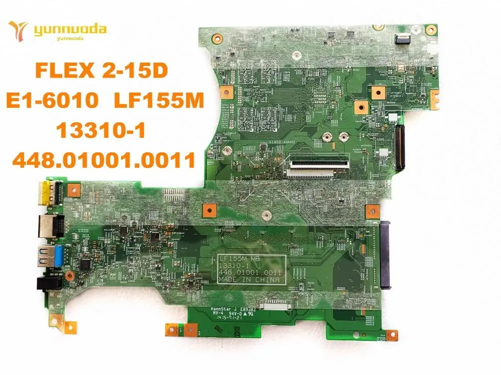 Оригинал для Lenovo FLEX 2-15D материнская плата ноутбука E1-6010 LF155M 13310-1 448.01001.0011
