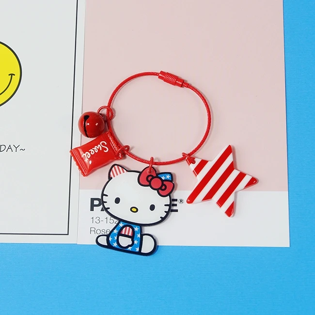 Мультфильм Аниме Привет кимоно Kitty конфеты животных брелок для девочек женщин брелок сумка Подвеска Шарм Детские игрушки D370 - Цвет: 2