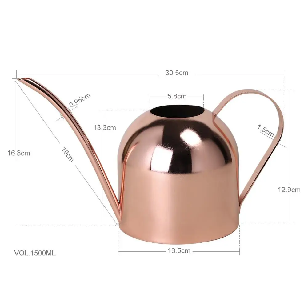 

1500ML Watering Can Stainless Steel Pot Long Spout Indoors Home Plant Pot Bottle Watering Device Meaty Bonsai Garden Tool