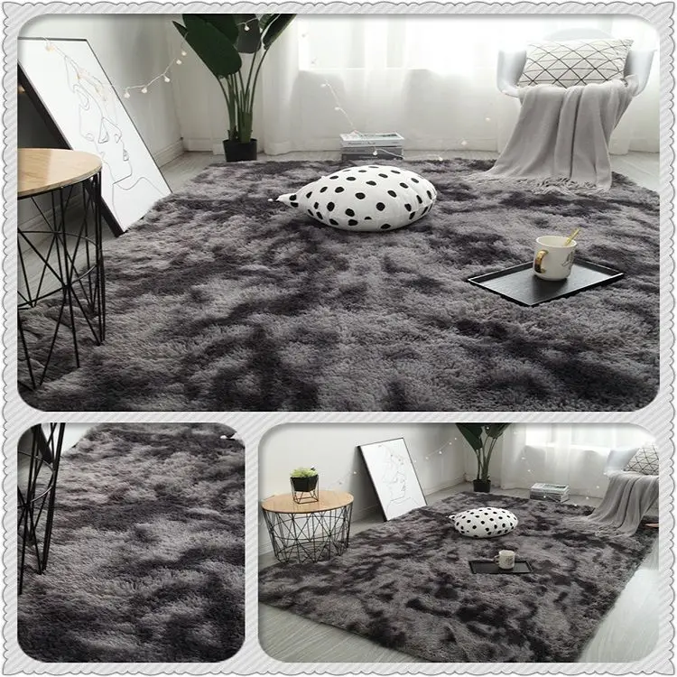 

Rainbow Carpet Gradient Tie-dye Plush Rug for Living Room Coffee Table Carpet bedroom Bedside Bay Window Rug Baby Crawling Mat