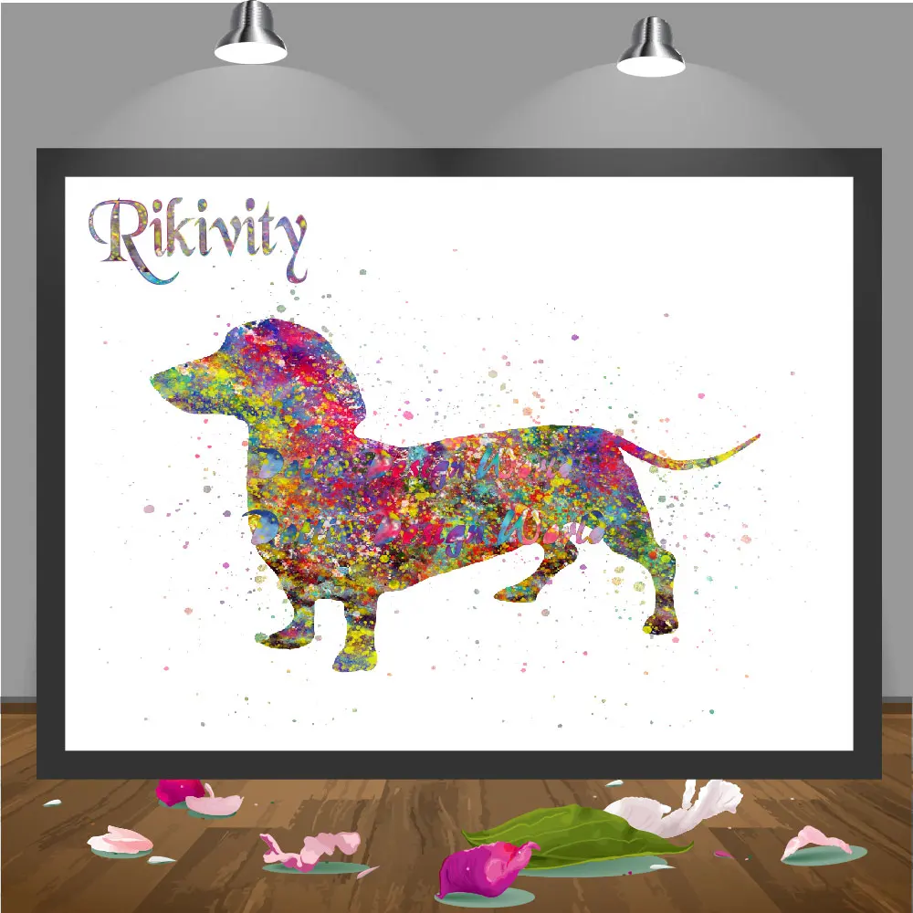 Настенная Картина на холсте такса|original watercolor|prints picturescanvas painting |