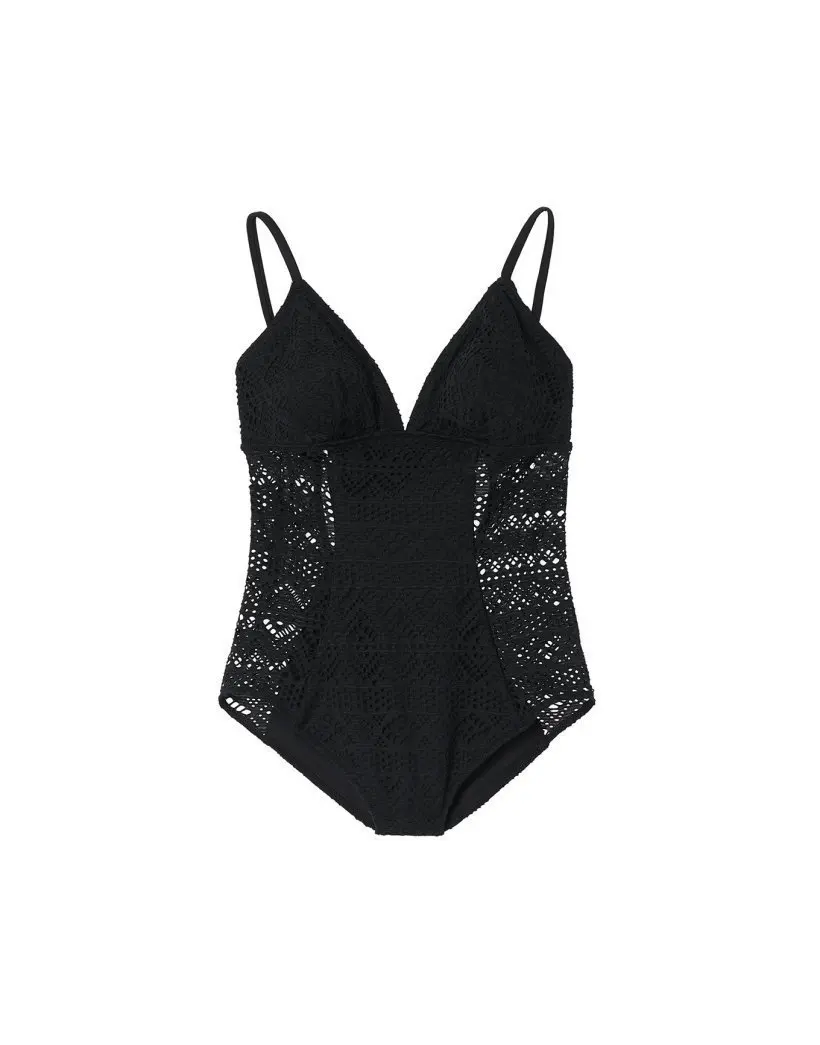 

Sexy Mesh One Piece Swimsuit Women Hollow Out Push Up Swimwear Spaghetti See Through Monokini Cut Out Bodysuit Bathing Suits