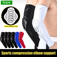 tcare 2pcspair elastic basketball elbow pads arm sleeve crash proof honeycomb elbow support sport safety knee protector guards