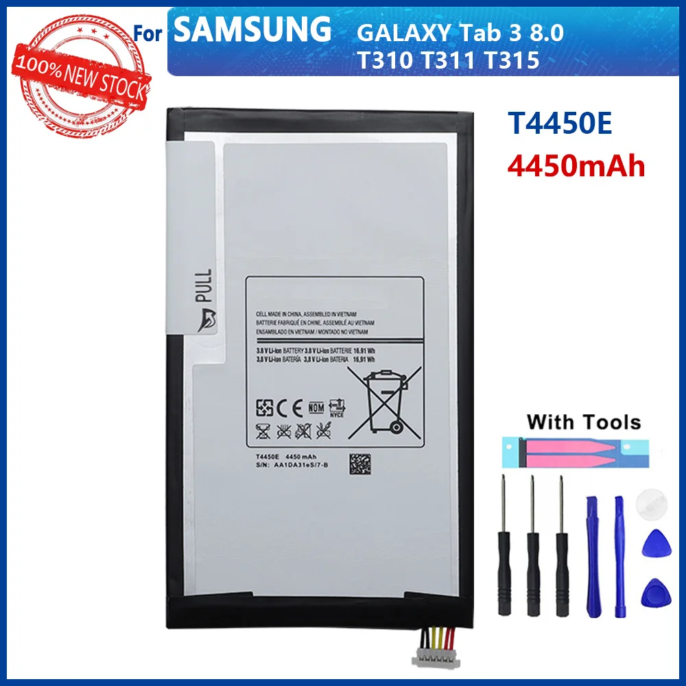 

100% Real T4450E For Samsung GALAXY Tab 3 8.0 T310 T311 T315 Genuine Replacement Tablet Batterries 4450mAh With Tools