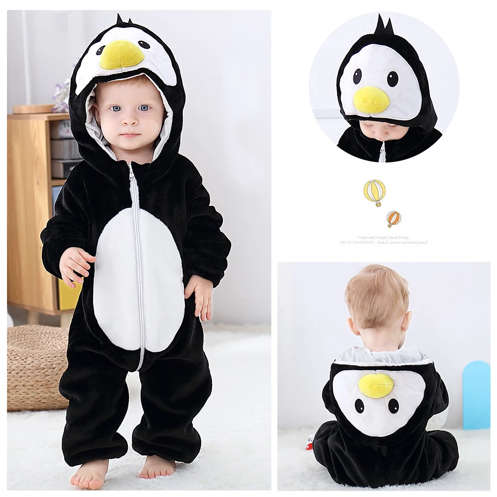 Одежда для малышей комбинезон мальчиков и девочек новорожденных милая панда