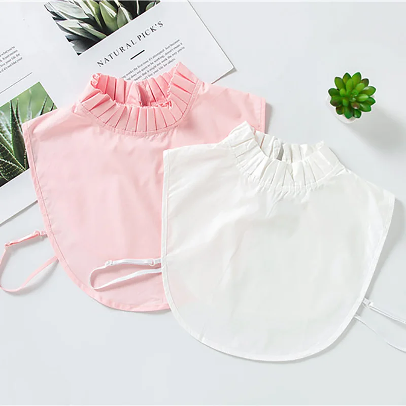 Весенний цветок вышивка с ложным воротничком для женщин из хлопка НЭП Kraag Манишка