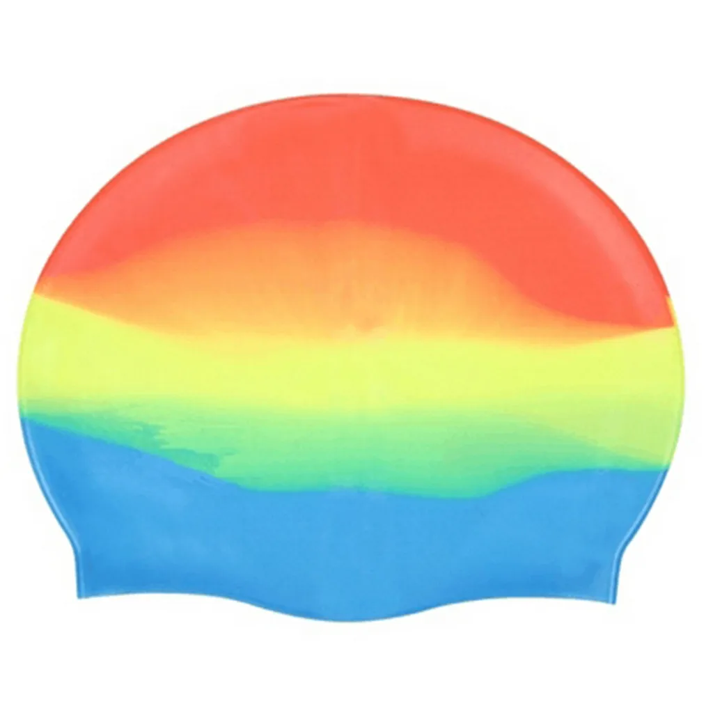 Шапочка для плавания взрослых силиконовая прочная Дамская Мужская бесшовная