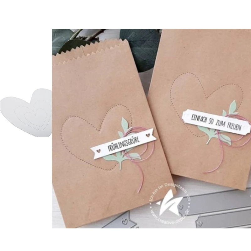 

Big And Small Love Dotted Printing Cutting Dies Scrapbook Dariy Decoration Stencil Embossing Template DIY Greeting Card Handmade