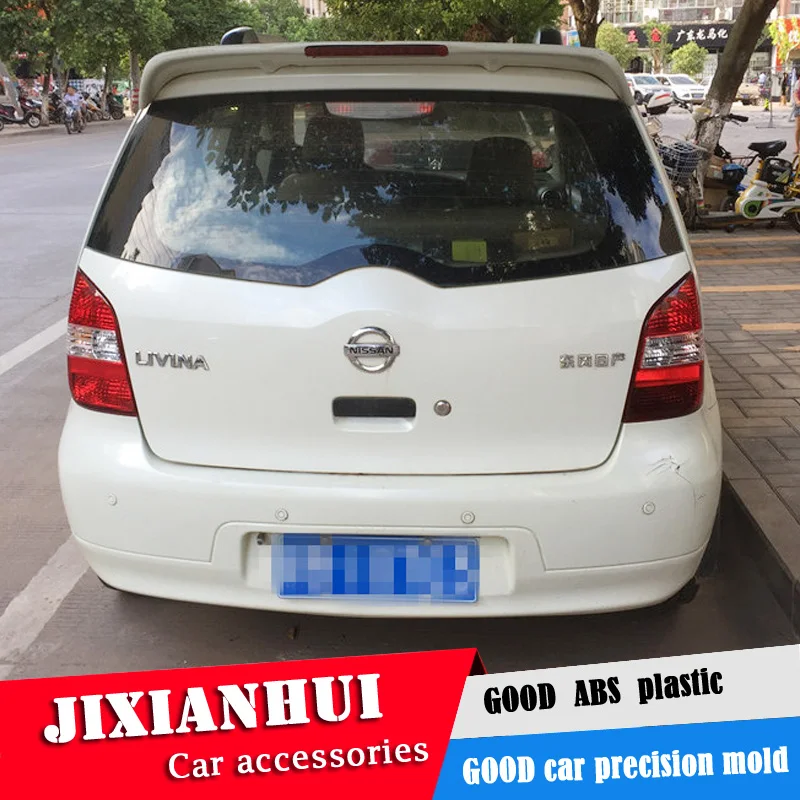 Спойлер для LIVINA NOTE 2006 2013 Nissan светодиодный спойлер из АБС пластика цветной задний