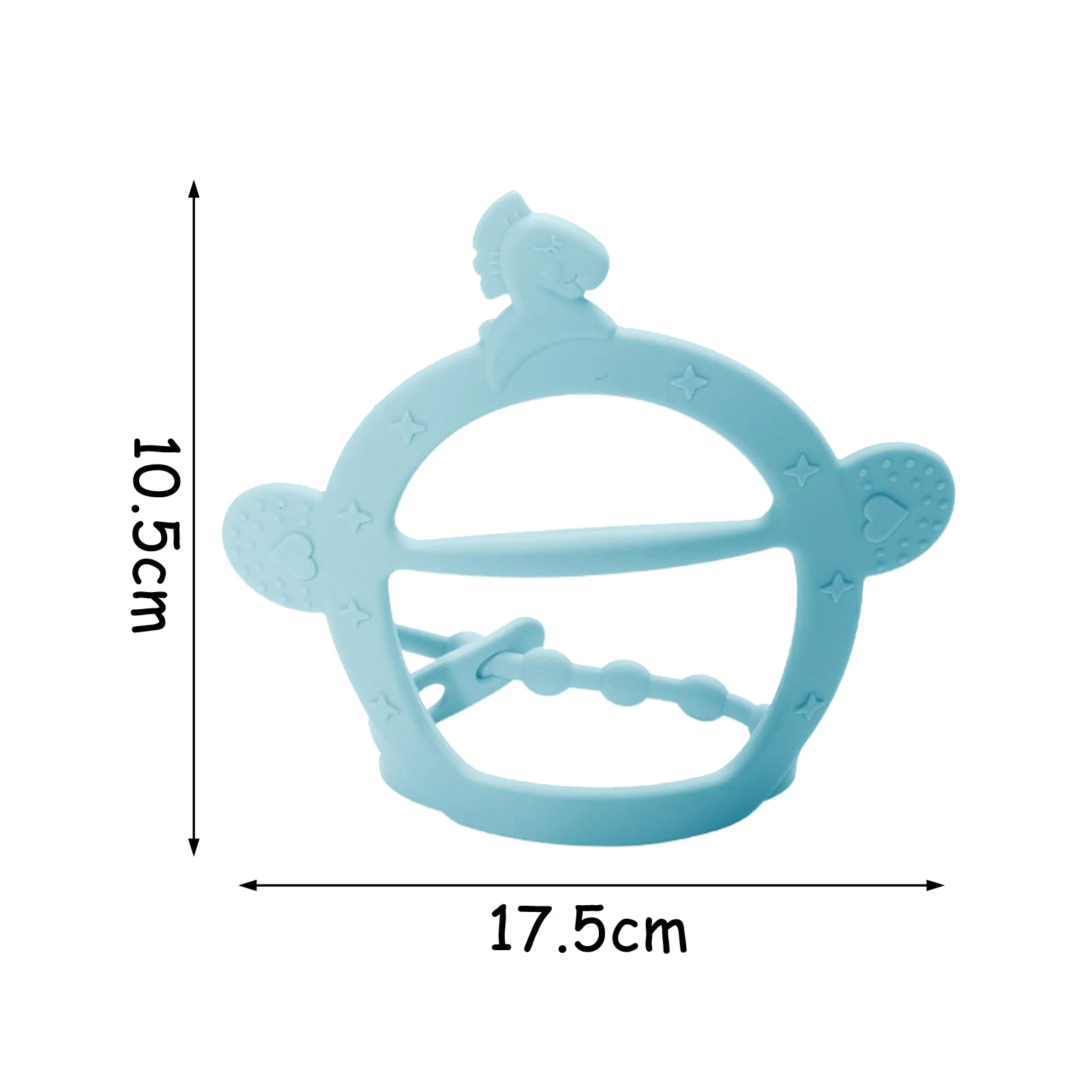 

High Quality Silicone Cartoon Toddler Molar Teether Pain Tool Baby Rattles Teether Toy Babies Toddler Bed Bell Silicone Handbell
