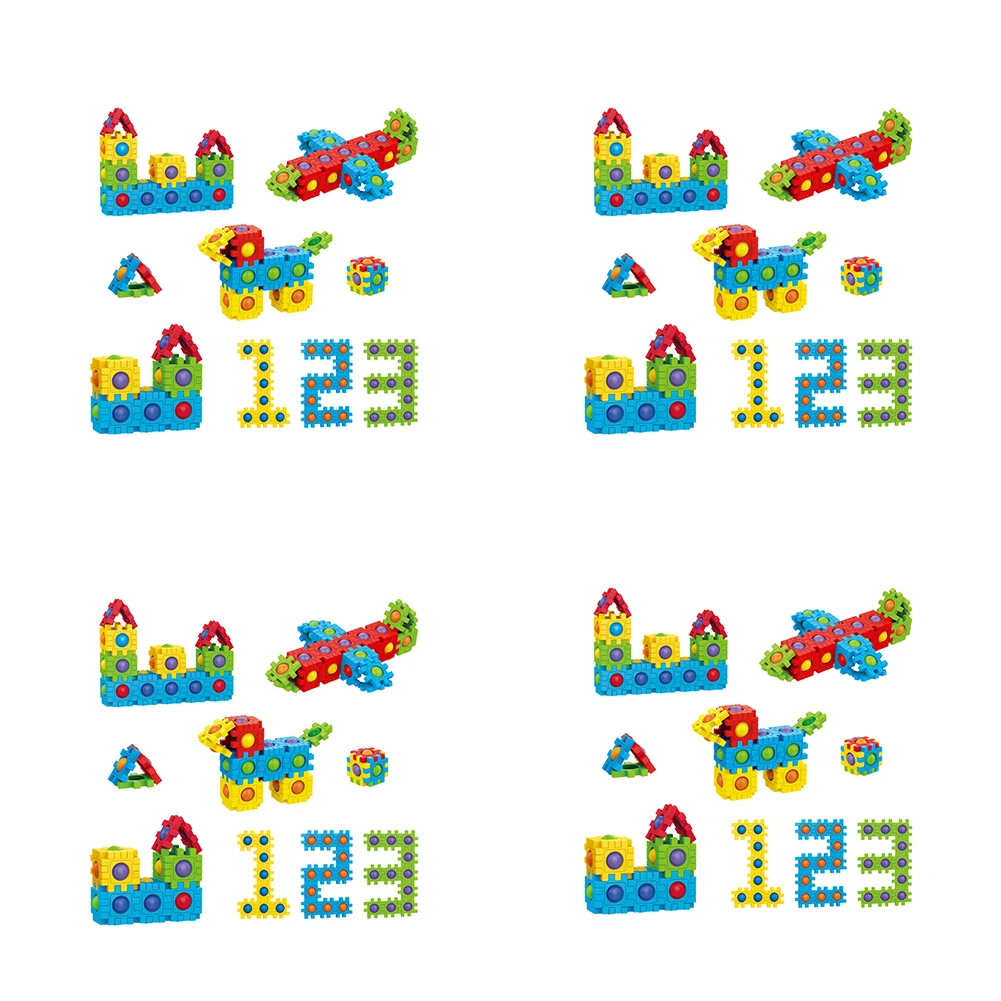 

Push Bubbles Building Block Fidget Toys Assembly Press Button Game Entertainment Sensory Anti-Stress Puzzle Toy Kid Gift