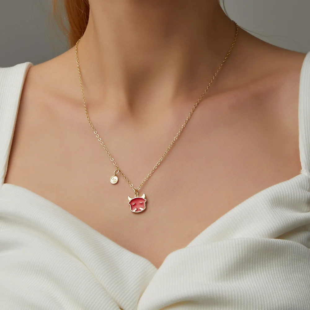 

Zodiac Bull Bracelet Accessories Fashion Transit Red String Bracelet Chinese Style Cute Bull Bracelet Necklace Festive GiftQW124