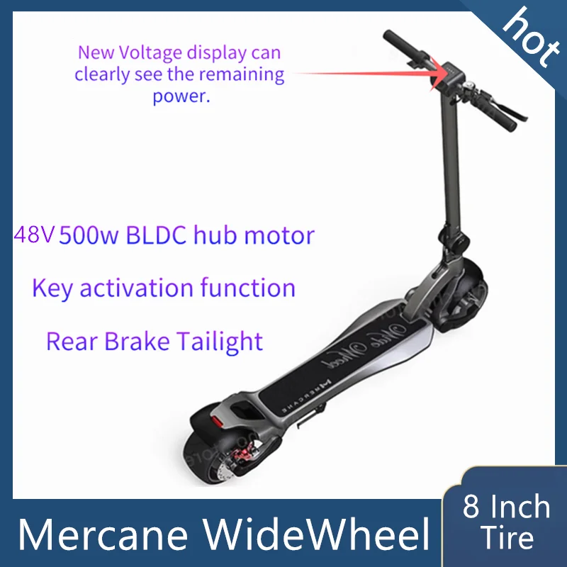 Новый электрический скутер Mercane WideWheel умный с широким колесом 48 в 500 Вт/1000 Вт
