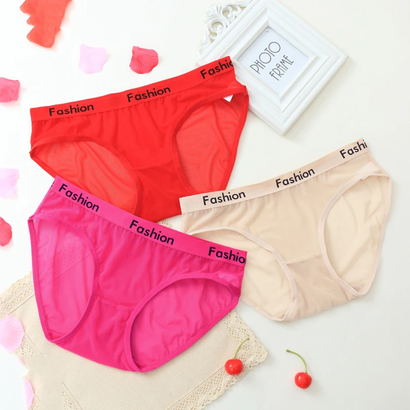 3 шт./лот женские сексуальные трусики хлопковые кружевные стринги ультратонкие