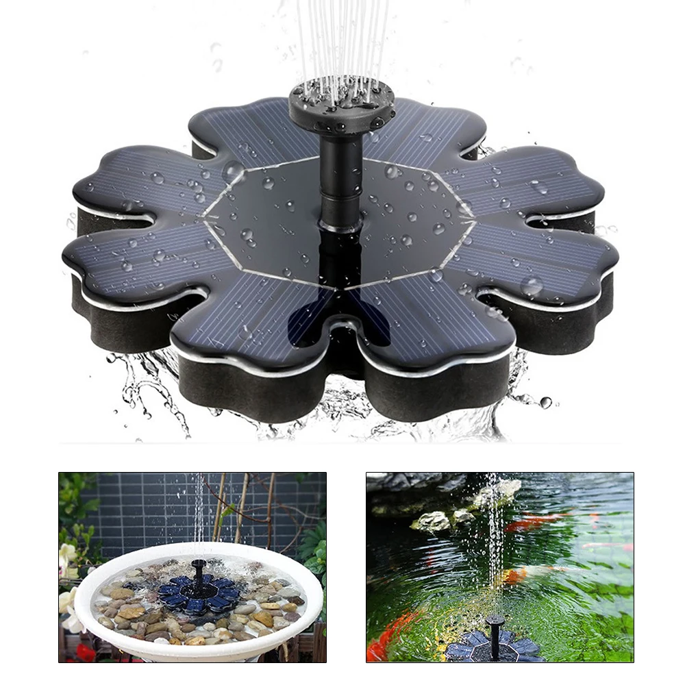 

Инструмент для водяного фонтана в форме цветка, плавающая солнечная панель, садовый декор, уличный бассейн, пруд, фонтаны, водяной насос