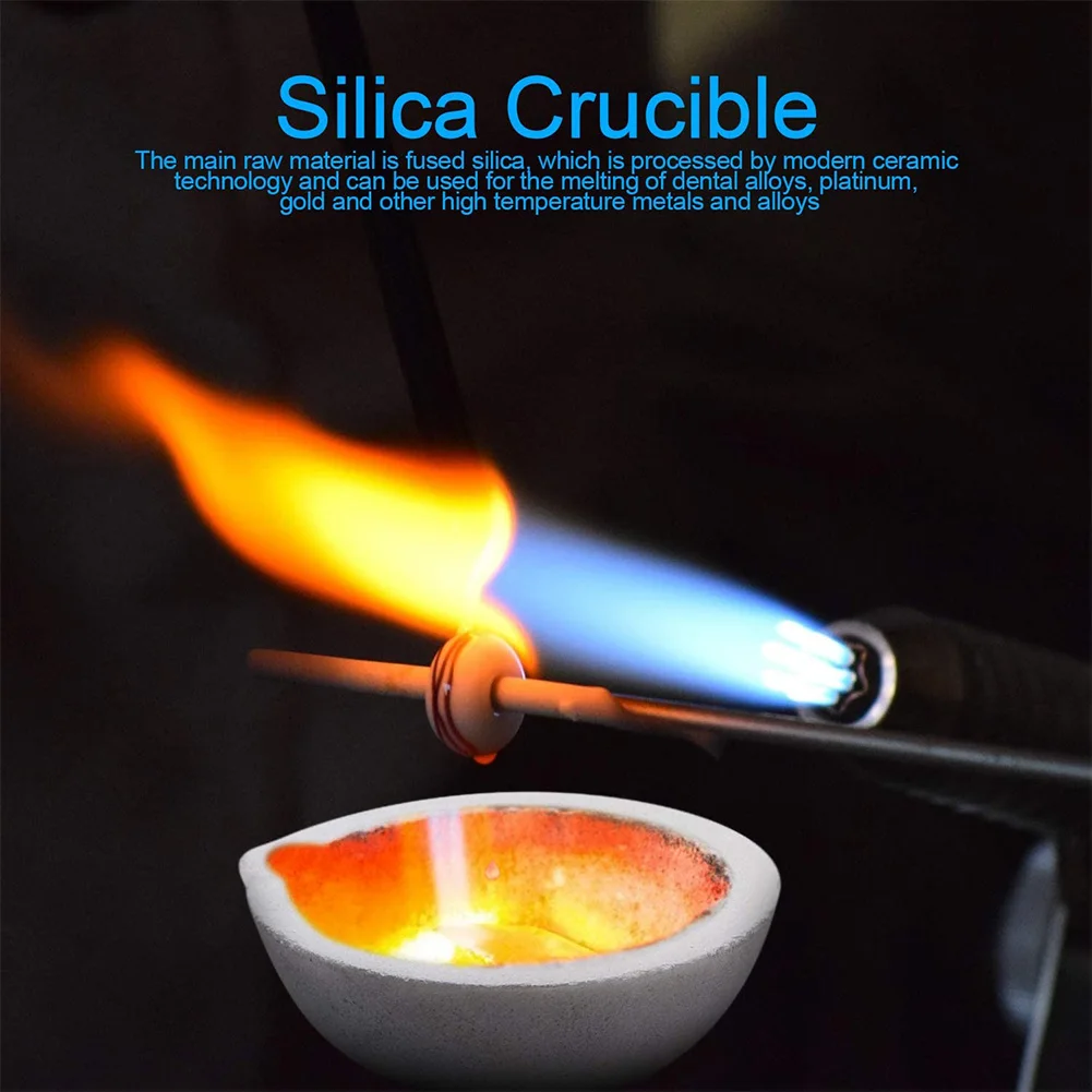 

4pcs Graphite Jewelry Making Casting Tools Pot Quartz Non Ferrous Repairing Crucible Set Gold Plated High Purity Torch Melting