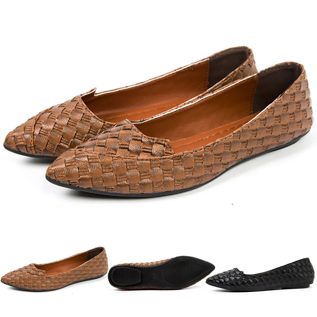 

Women's mixed color casual comfortable sliding shoes ballet plaid shallow mouth one foot lazy flat shoes single shoes