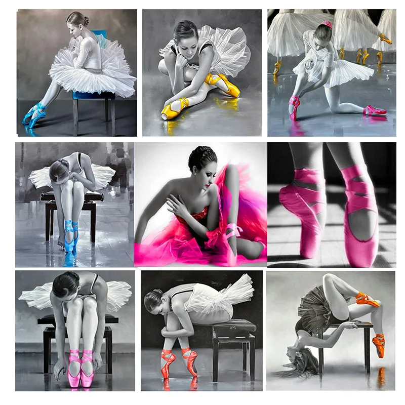 3D полноформатная алмазная живопись балерина вышивка крестиком мозаика серия