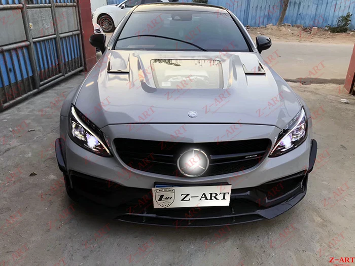 Z-ART капот двигателя из углеродного волокна для AMG C63 крышка двигателя из углеродного волокна для W205 C63 AMG Coupe капот двигателя из углеродного волокна