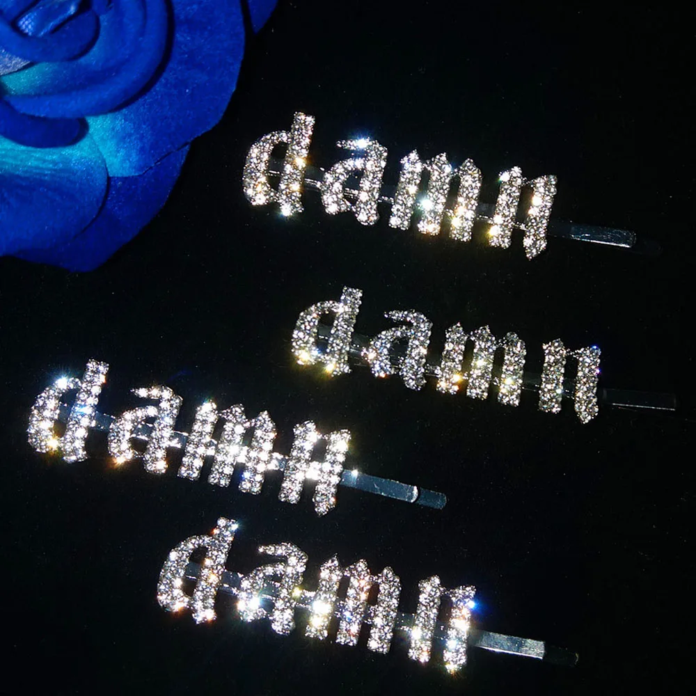 Алмазные заколки для волос в готическом стиле с надписью|Украшения волос| |