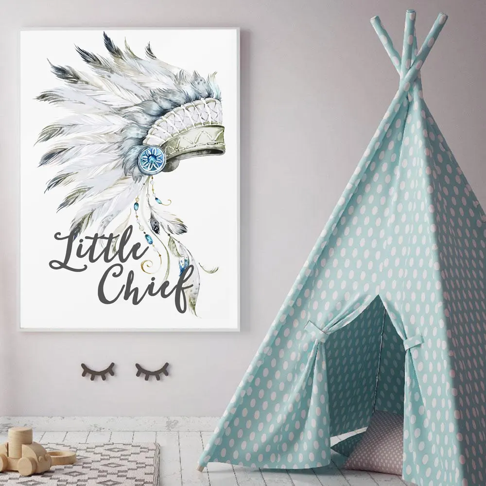Мультфильм стрелы Ловец снов перо плакат HD Печать на холсте гостиная стена