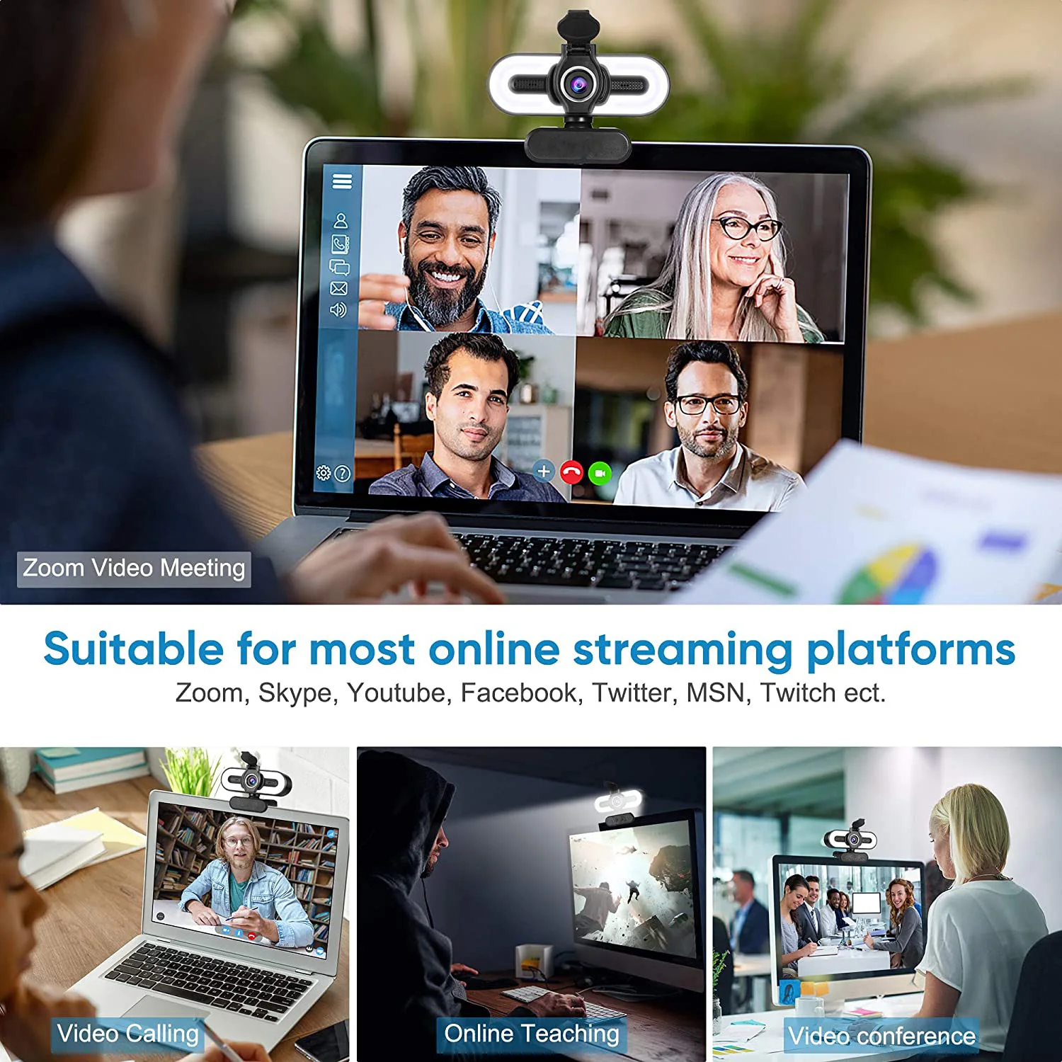 

USB 4K/2K/1080P Web Camera with Microphone PC Camera for Video Conference Recorder Office Webcam 4K for PC Laptop