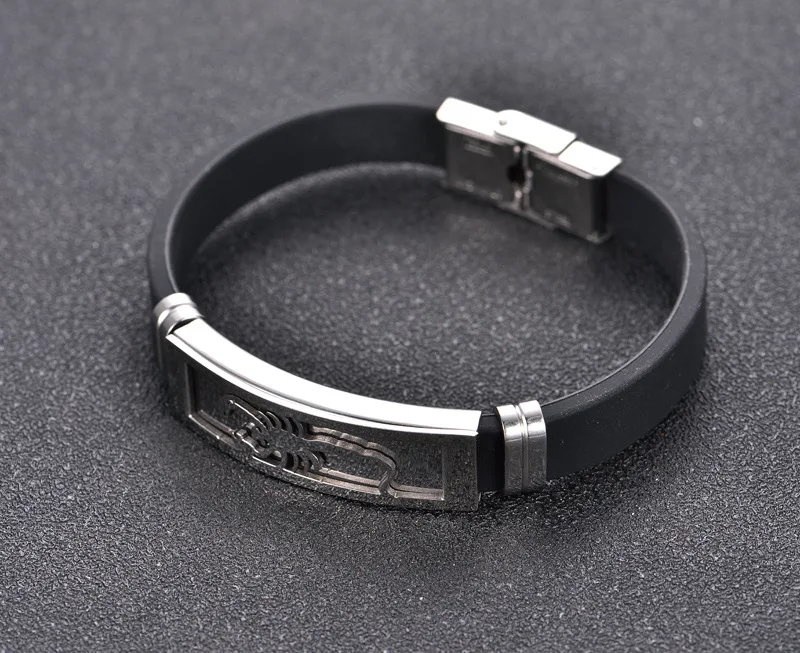 Мужские браслеты из высококачественного силикона индивидуальные мужские