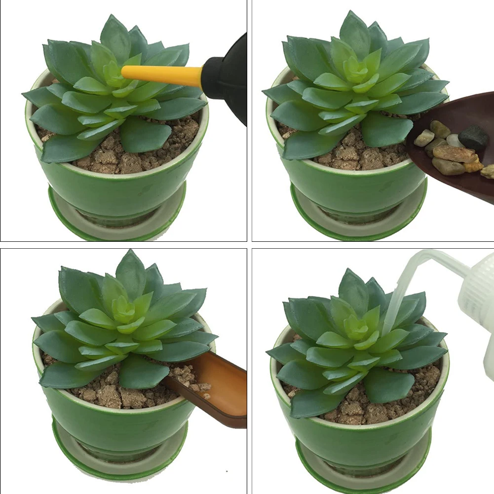 

1set Multi-function Mini Gardening Hand Tools Set Succulent Plants Watering Bottles Miniature Garden Plants Bucket Shovel Tools