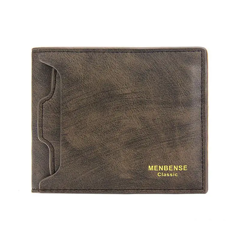 Мужской дизайнерский кожаный кошелек carteira masculina pequena cartera hombre de cuero Карманный мужской кошелек - Цвет: Brown