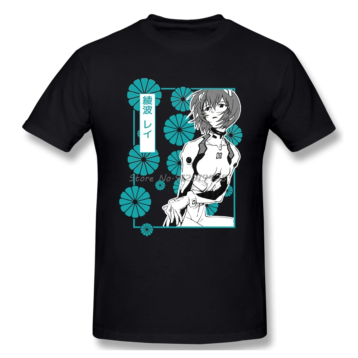 

Men T-shirts Ayanami Rei Ikari Shinji Asuka Langley Soryu Anime Graphic Print Tshirts Streetwear Harajuku T-Shirt