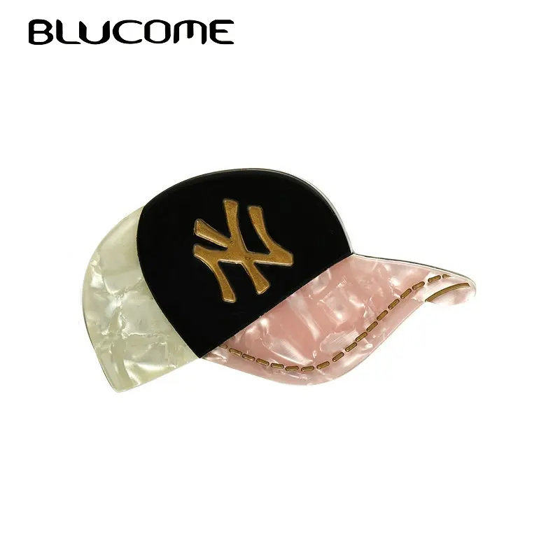 Blucome акриловые бейсбольные кепки форма высококачественные Броши для женщин и мужчин спортивная одежда для спортивного клуба значок креативный воротник и сумка шляпа брошь