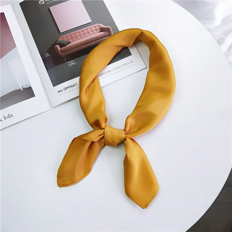 

Luxury Brand Bags SCARF Women's Silk Scarf Fashion Lady Square Scarves Soft Shawls Pashmina Solid Color Bandana