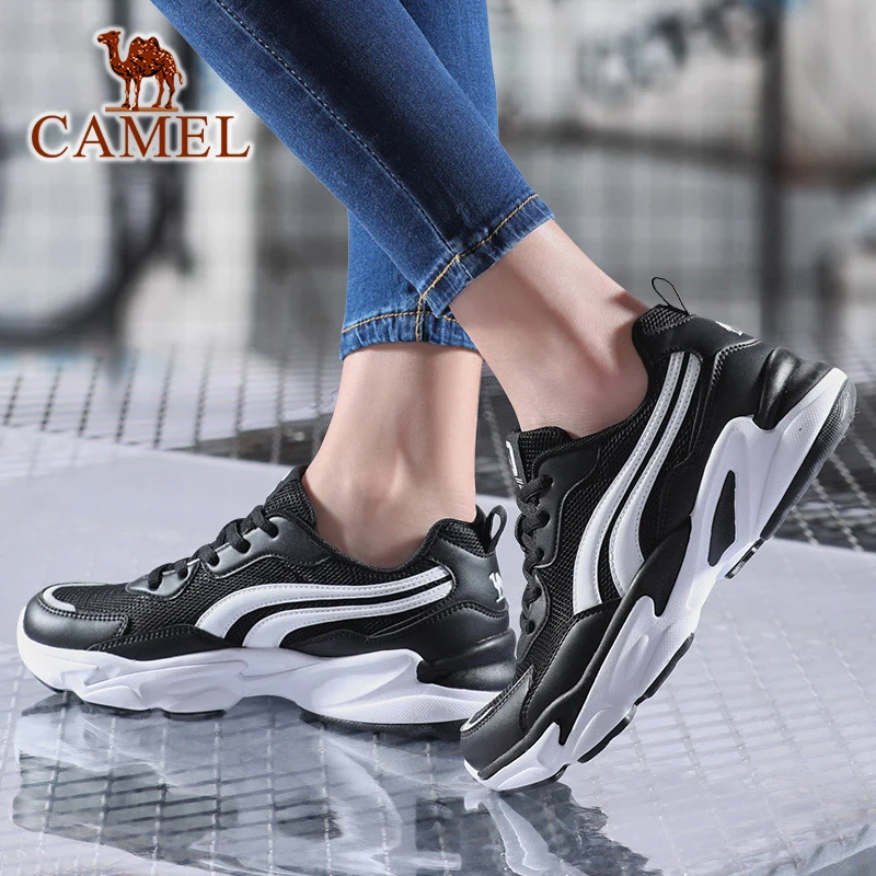 CAMEL Summer Women's Running Shoes Women Sneakers Sports Casual Stability Outdoor Anti-slip Jogging Breathable Mesh | Спорт и