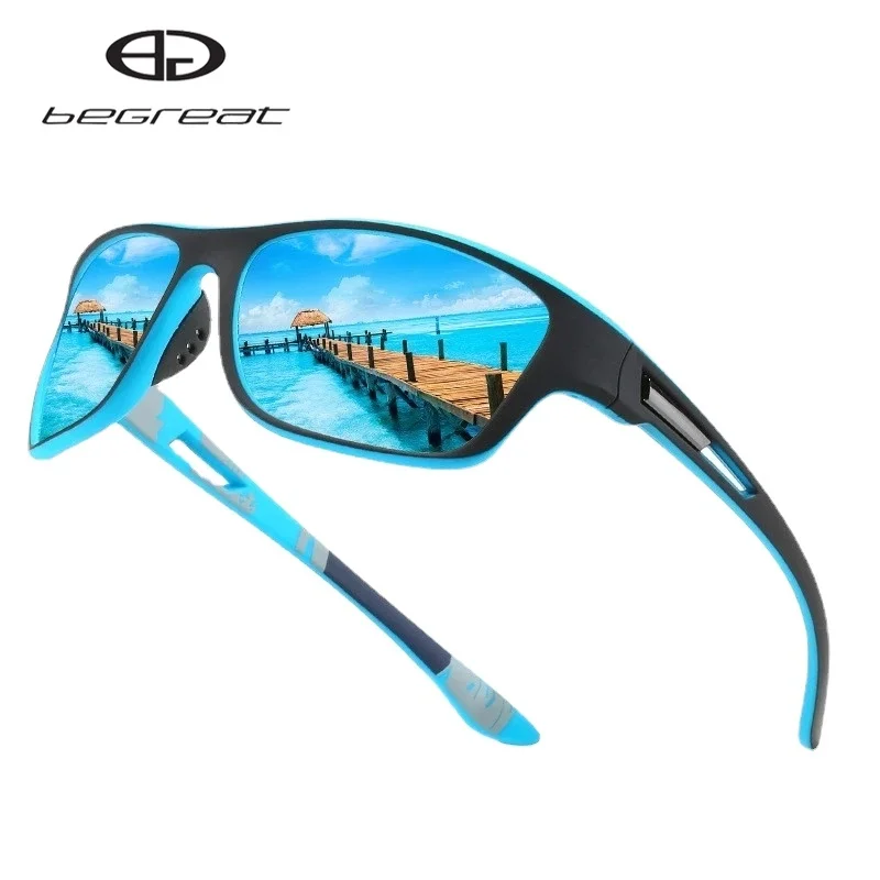 

Begreat Cool Polarized Sunglasses Men Women Sports Outdoor Beach Fishing Travel Colorful Sun Glasses Square UV400 Goggles