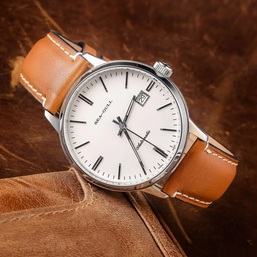 Ремешок для часов из натуральной кожи коричневый быстросъемный ручная работа