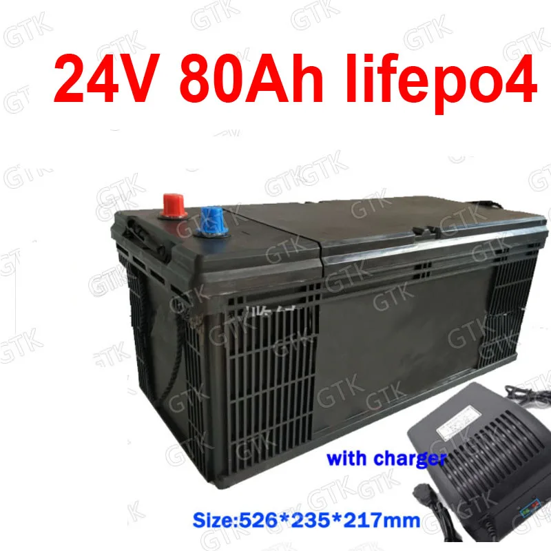 Литиевый аккумулятор GTK 24 в 80 Ач LifePo4 глубокий цикл для резервного питания 2400 Вт