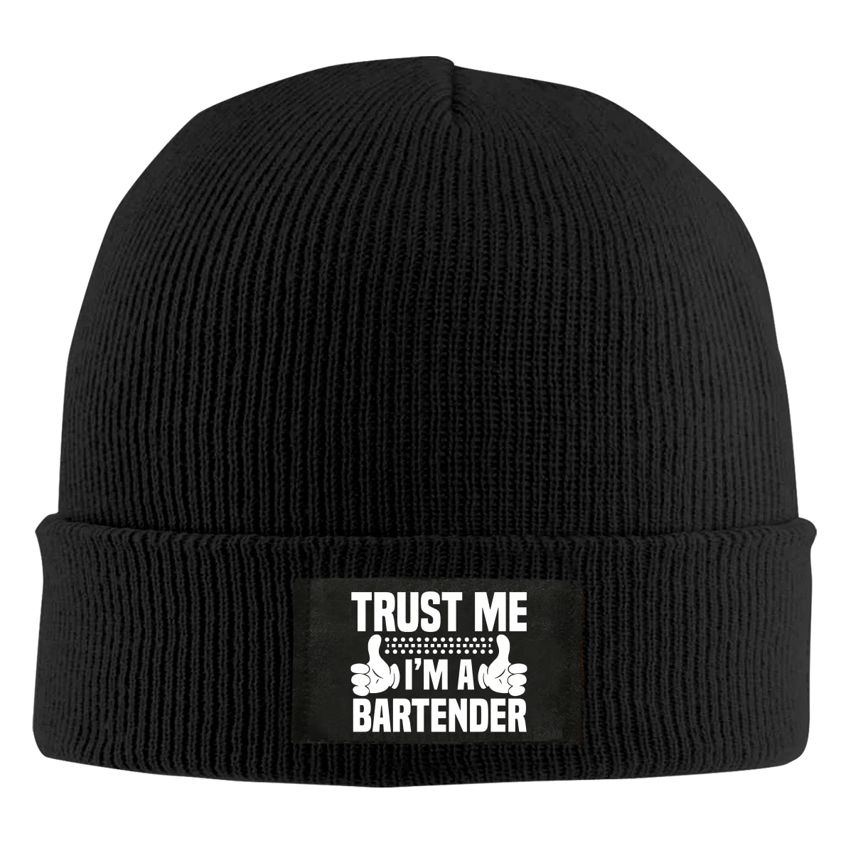 

Trust Me I'm A Bartender Beanie Hats For Men Women With Designs Winter Slouchy Knit Skull Cap