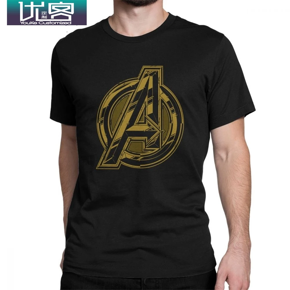 Новинка футболка Marvel's The Avengers Icon Мужская из чистого хлопка с круглым вырезом
