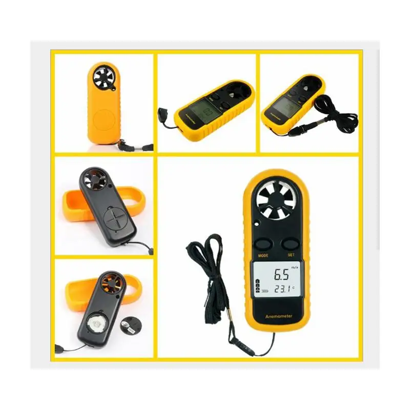 Мини цифровой анемометр Kuulee GM816 термометр с подсветкой | Инструменты