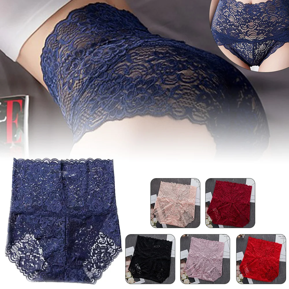 

High Waist Women's Lace Underwear Briefs Female Sexy Seamless Breathable Comfortable Panties Underwears