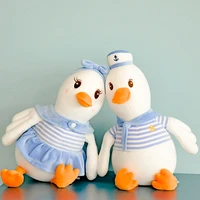 plush toy stuffed doll cartoon animal duck dress sailor suit lover couple baby bedtime story birthday gift christmas present 1pc