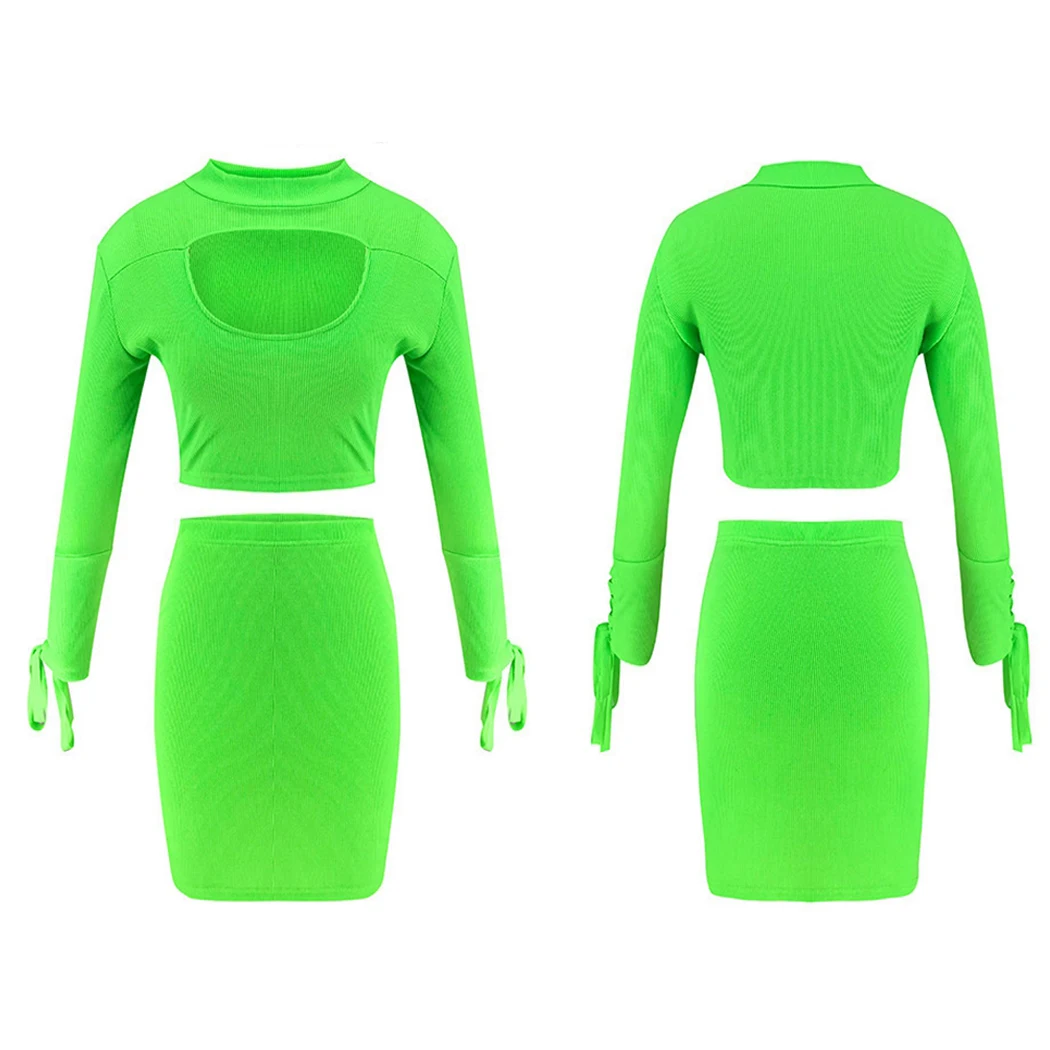 Вечерние клубные платья повседневные женские комплекты из двух предметов тонкая