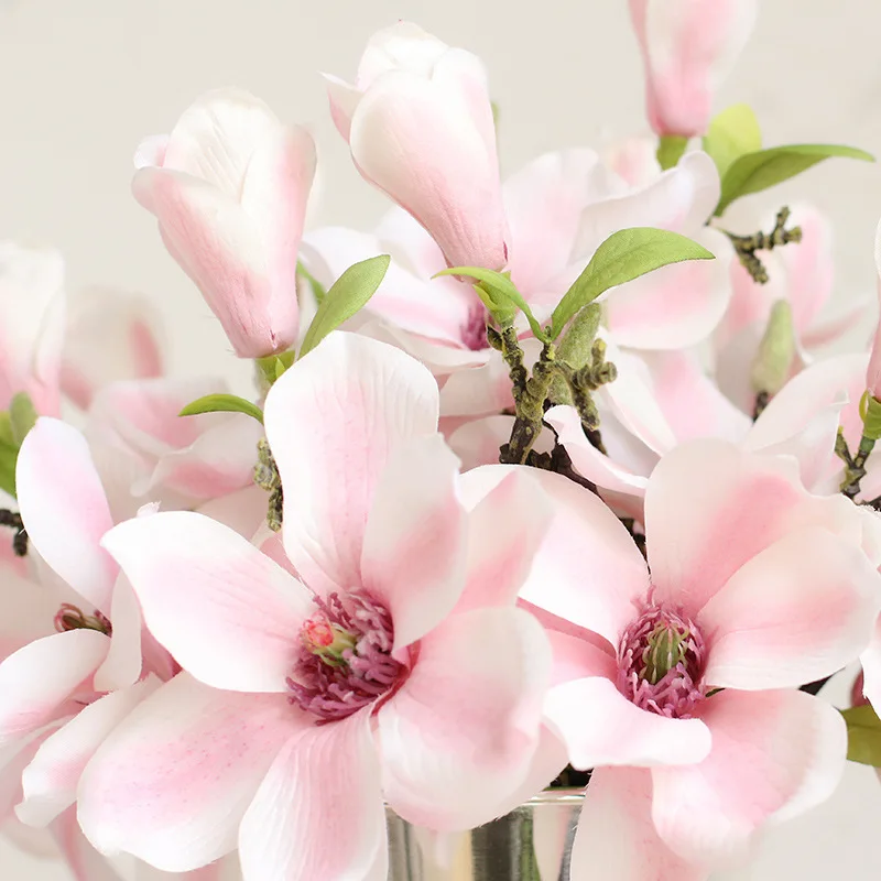 1 шт шелковые магнолии филиал Искусственные цветы высокого качества в