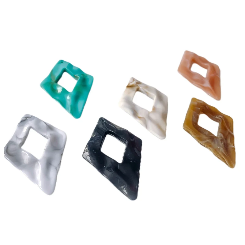 Акрилового пластика ромб подвеска серьги аксессуары серьга Ожерелья Подвески