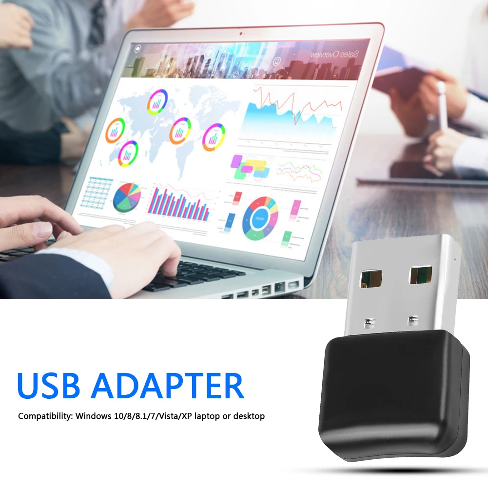 

5.0 Adapter Transmitter Receiver USB Wireless Bluetooth-compatible Audio Dongle Office Caring Computer Supplies for Computer